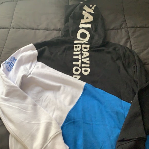 Unisex Buffalo sweater, black/white/blue. NWT - Picture 2 of 4